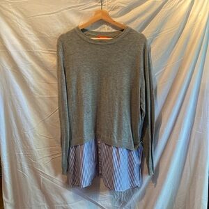 Joe Fresh sweater with dress shirt built in